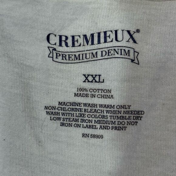 Cremieux Mens Size XXL Mustache Chart T Shirt White Black‎ Short Sleeve Cotton - Picture 2 of 4